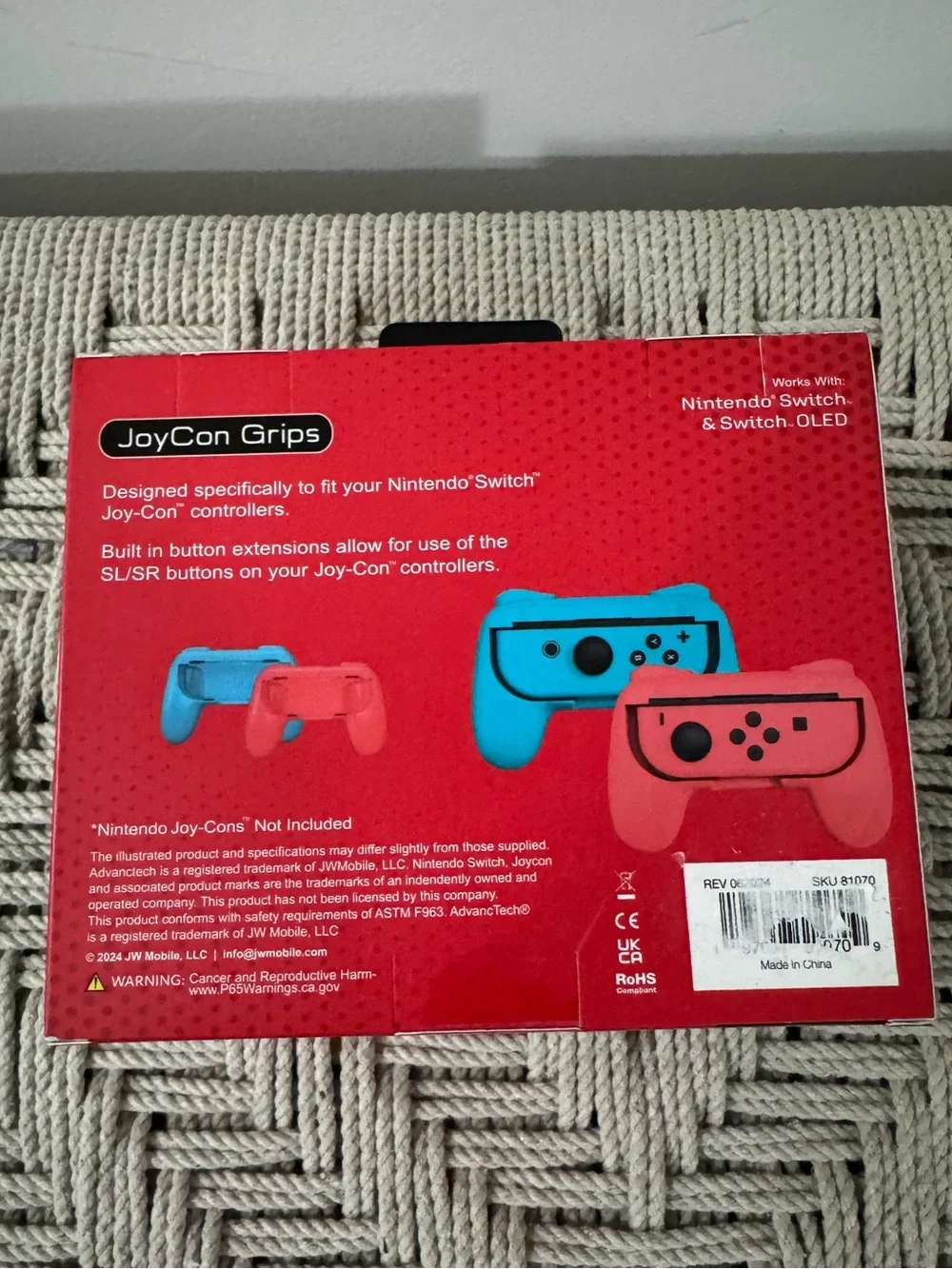 JoyCon Grips for Nintendo Switch Unopened Box - Turquoise & Coral